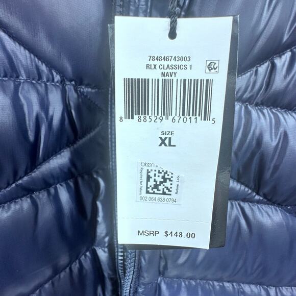 RLX Ralph Lauren Men’s  logo-print  Navy Blue
 quilted jacket - Picture 3 of 10